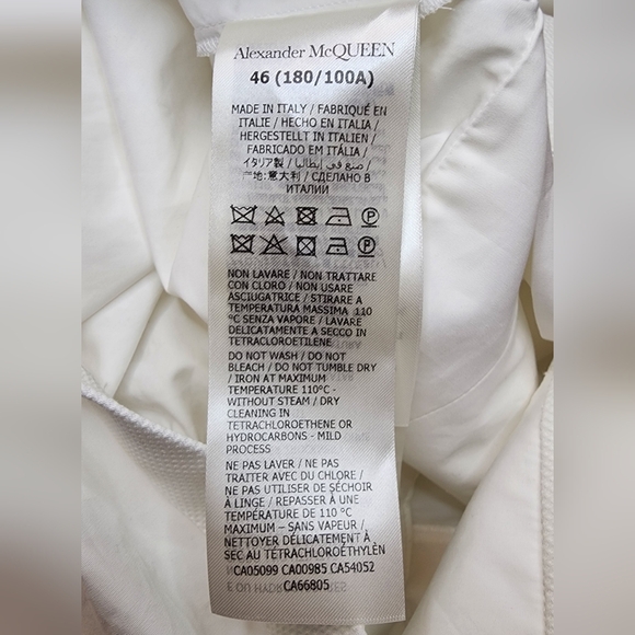 NWT Alexander McQueen White Corset Midi Shirt Dress - Picture 15 of 16